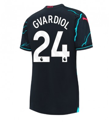 Manchester City Josko Gvardiol #24 Replica Third Stadium Shirt for Women 2023-24 Short Sleeve
